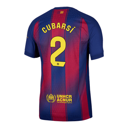 Tricouri Fotbal Barcelona CUBARSÍ #2 Acasă 2025/26 Authentic