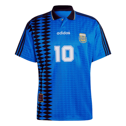 Tricouri Fotbal Vintage Argentina #10 Deplasare 1994
