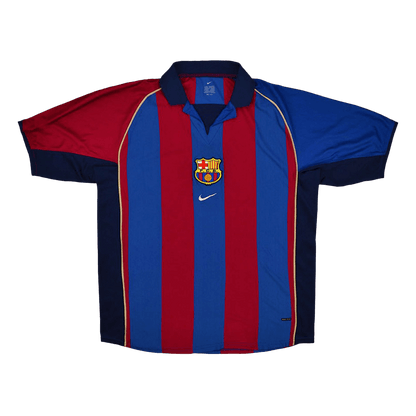 Tricouri Fotbal Vintage Barcelona Acasă 2001/02
