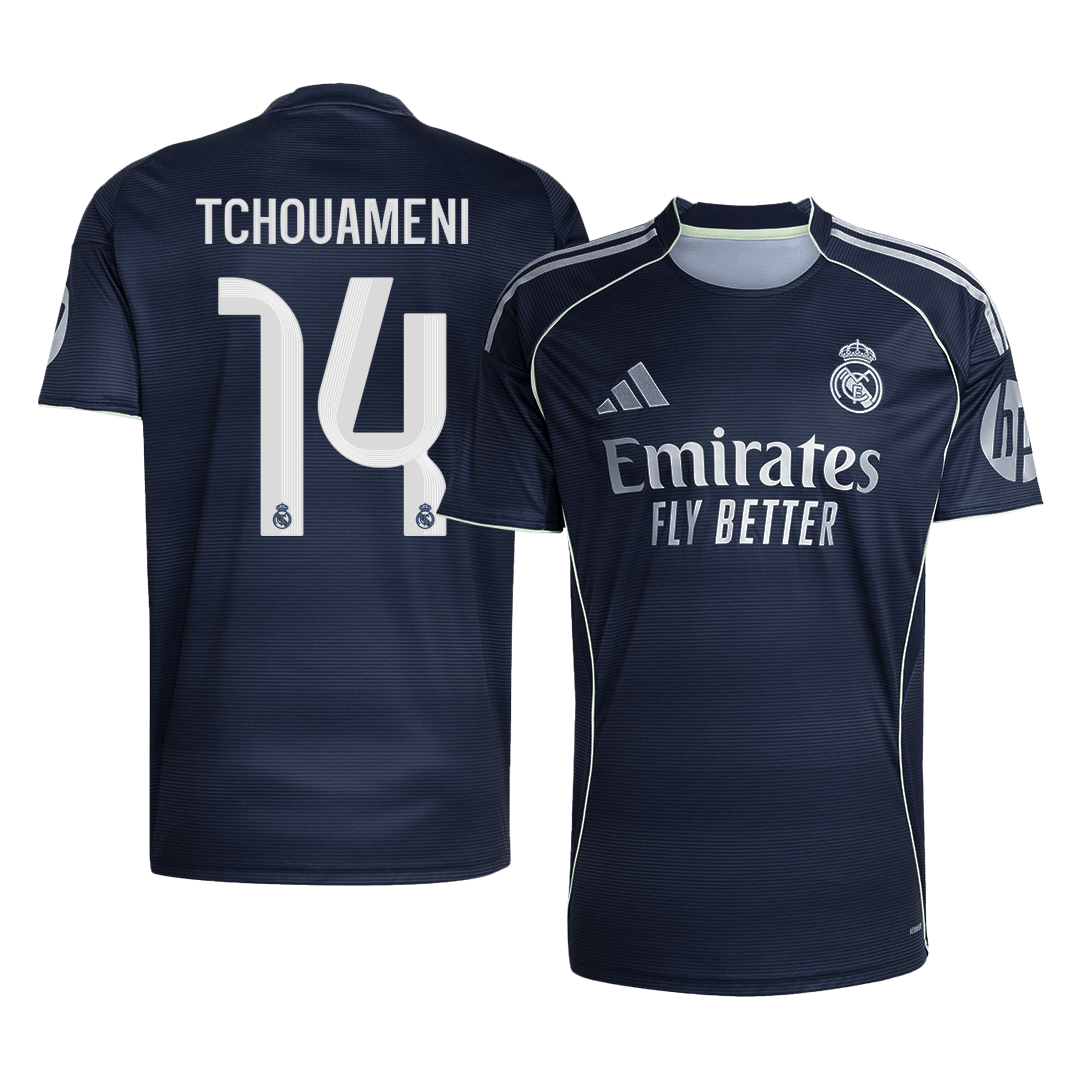 Tricouri Fotbal Real Madrid TCHOUAMENI #14 Deplasare 2025/26 - Premium