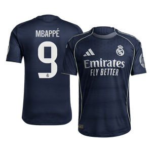 Tricouri Fotbal Real Madrid MBAPPÉ #9 Deplasare 2025/26 Authentic - Premium