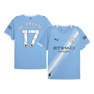 Tricouri Fotbal Manchester City DE BRUYNE #17 Acasă 2025/26 - Premium (mărime mare)