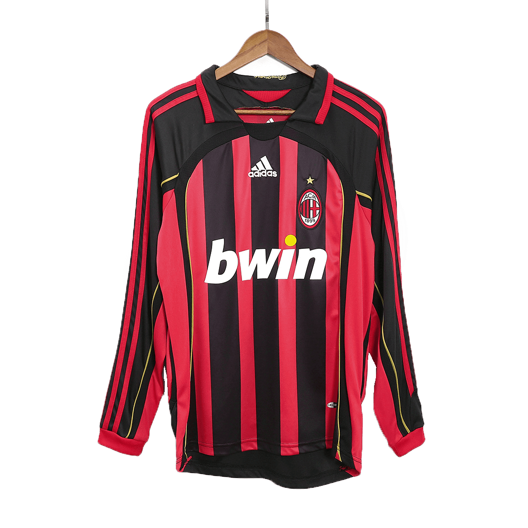 Tricouri Fotbal Vintage AC Milan RONALDO #99 Acasă 2006/07 Mânecă Lungă