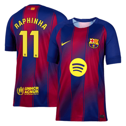 Tricouri Fotbal Barcelona RAPHINHA #11 Acasă 2025/26 - Premium