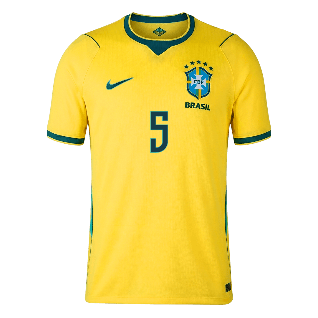 Tricouri Fotbal Brazilia CASEMIRO #5 Acasă Cupa Mondială 2026 - Premium