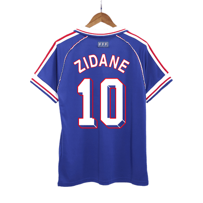Tricouri Fotbal Vintage Franța ZIDANE #10 Acasă 1998
