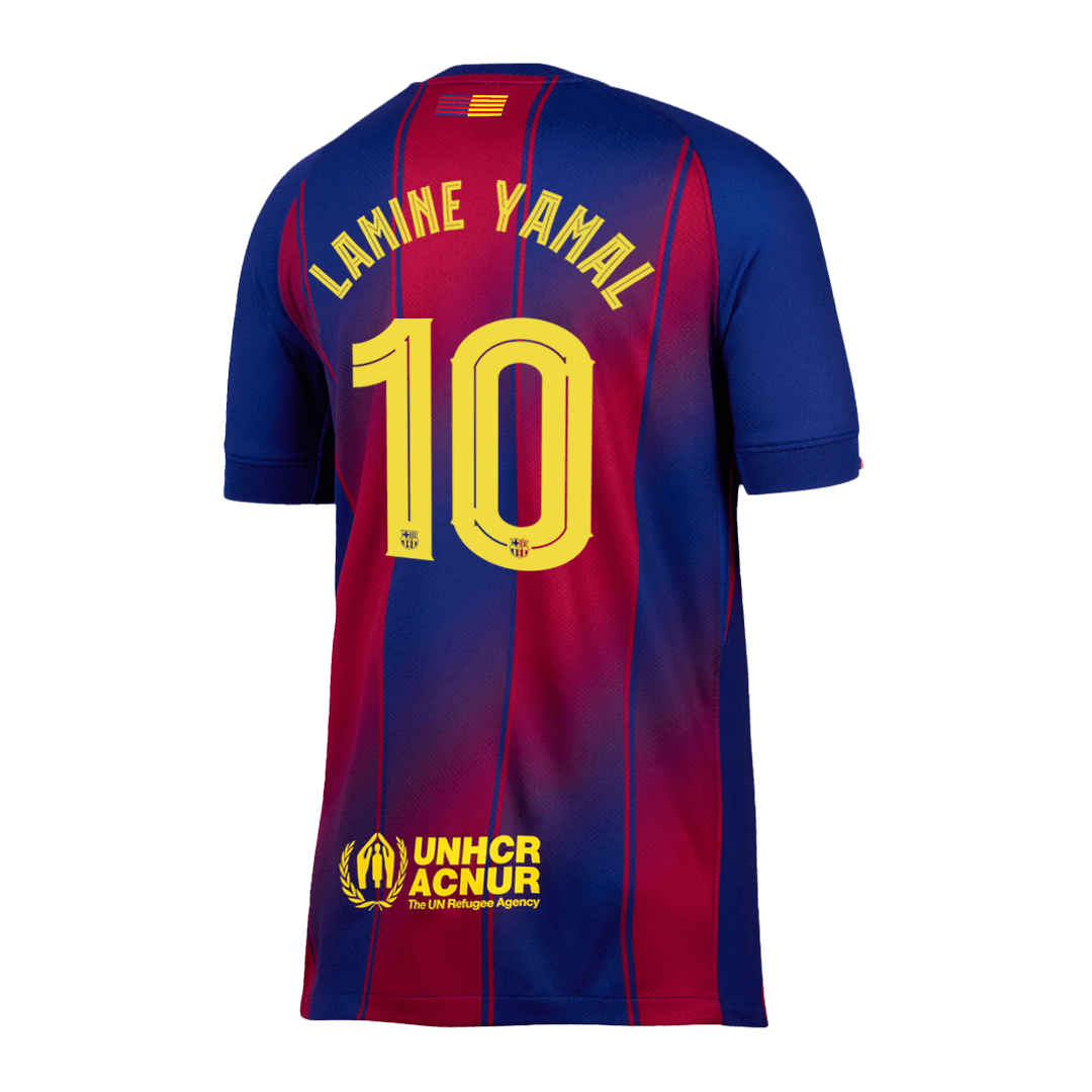 Tricouri Fotbal Barcelona LAMINE YAMAL #10 Acasă 2025/26 UCL - Premium (mărime mare)