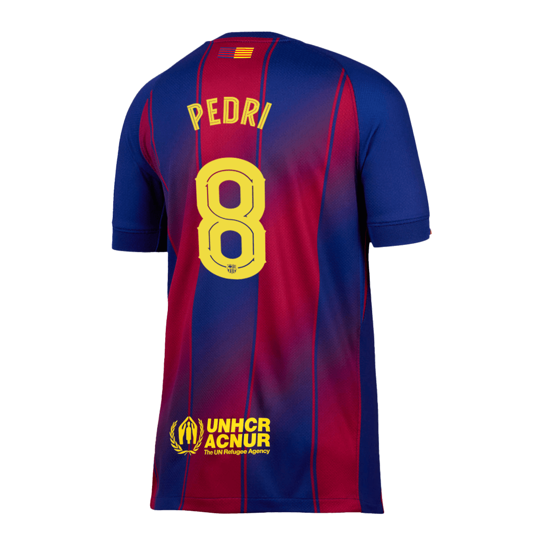 Tricouri Fotbal Barcelona PEDRI #8 Acasă 2025/26 UCL - Premium (mărime mare)