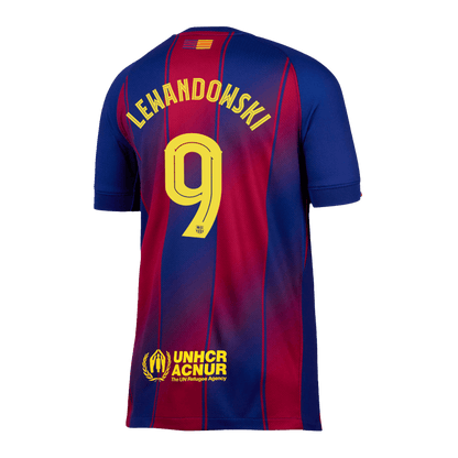 Tricouri Fotbal Barcelona LEWANDOWSKI #9 Acasă 2025/26 UCL - Premium
