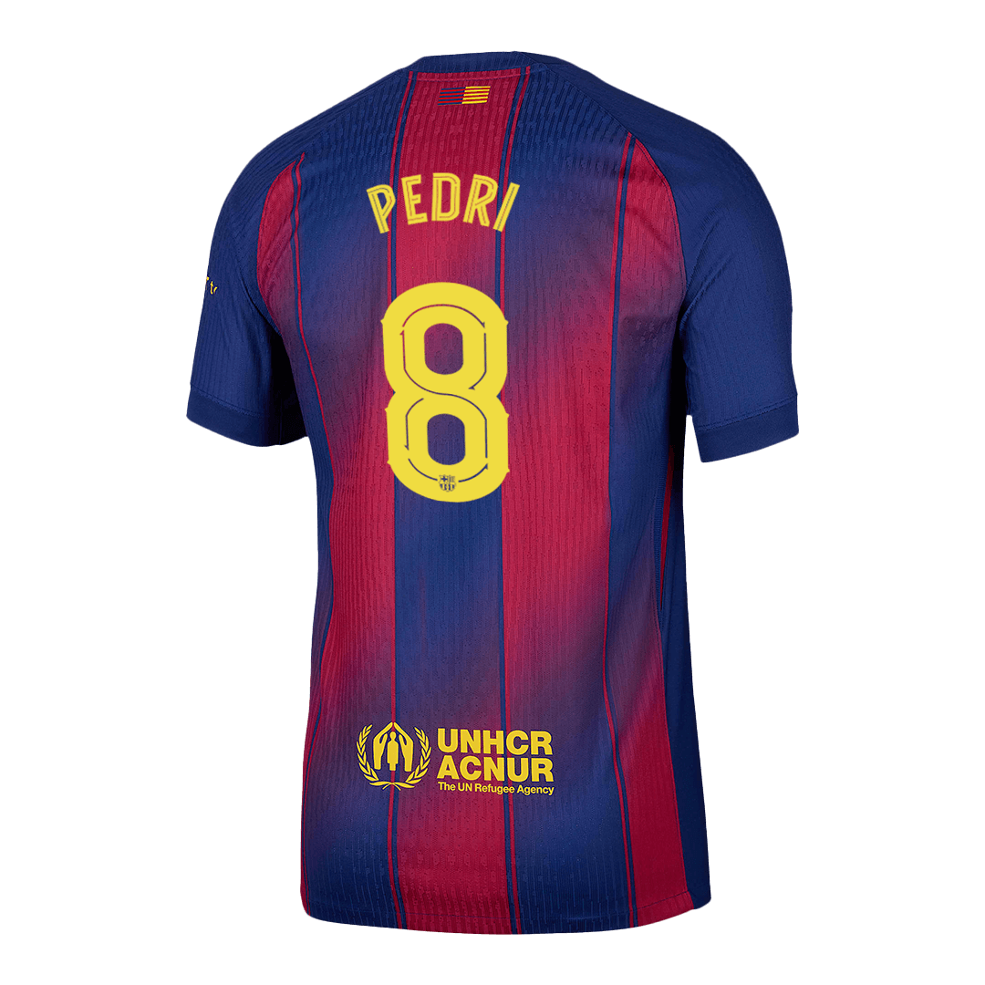 Tricouri Fotbal Barcelona PEDRI #8 Acasă 2025/26 Authentic - UCL