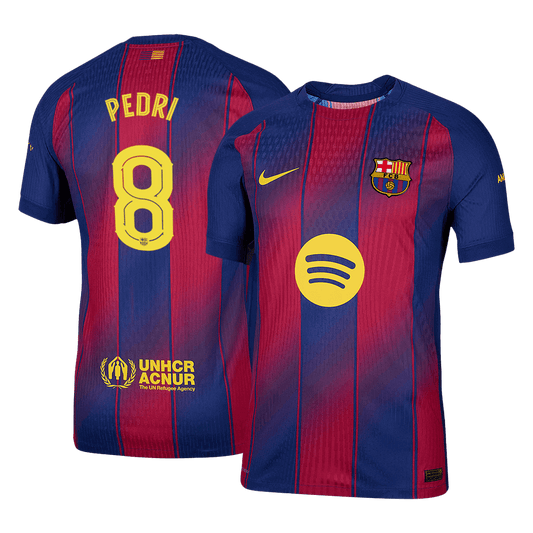 Tricouri Fotbal Barcelona PEDRI #8 Acasă 2025/26 Authentic - UCL