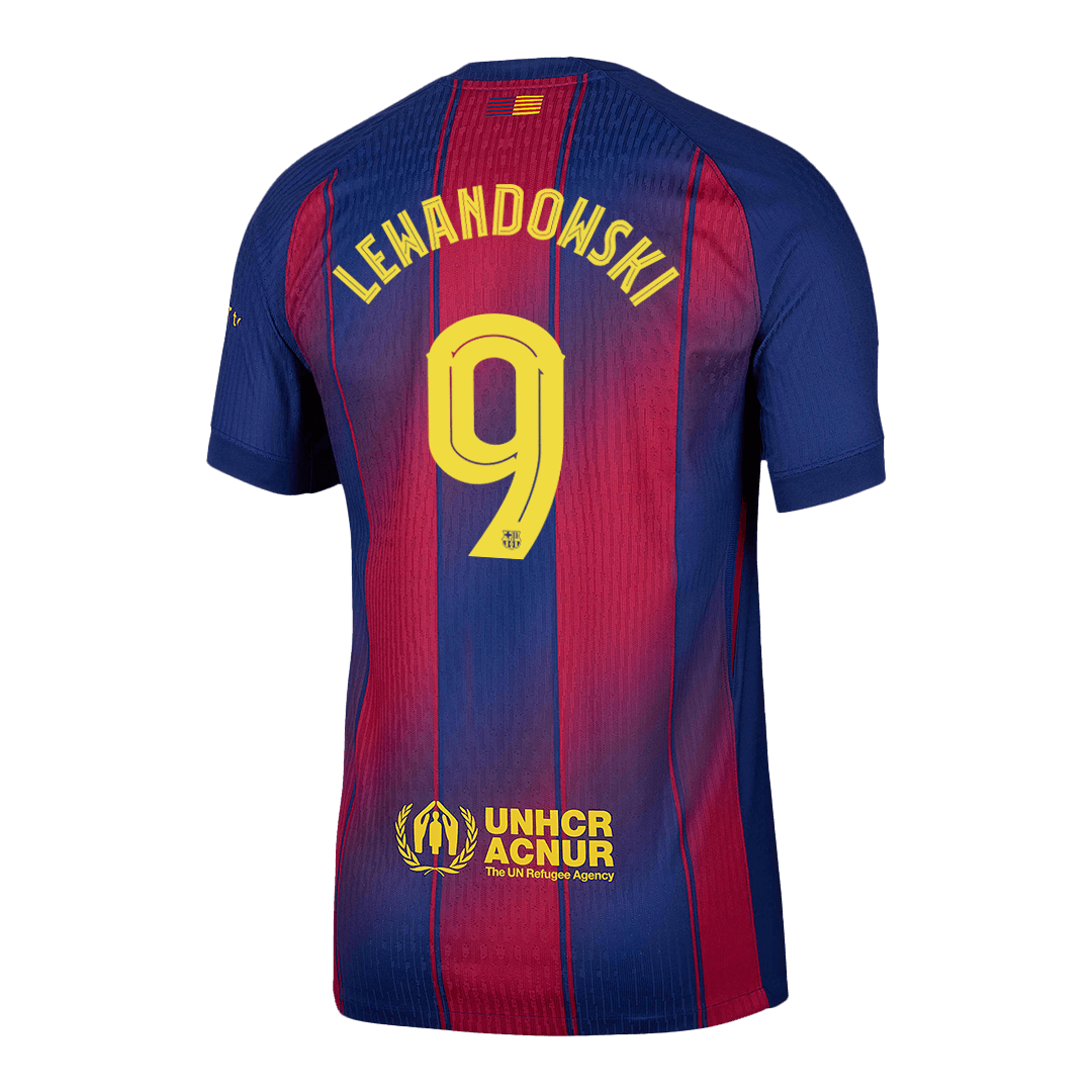 Tricouri Fotbal Barcelona LEWANDOWSKI #9 Acasă 2025/26 Authentic - UCL
