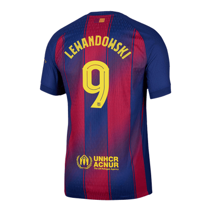 Tricouri Fotbal Barcelona LEWANDOWSKI #9 Acasă 2025/26 Authentic - UCL