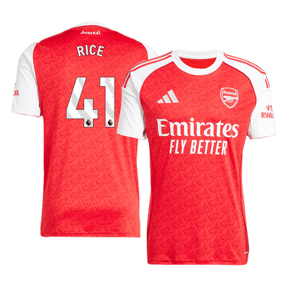 Tricouri Fotbal Arsenal RICE #41 Acasă 2025/26 - Premium