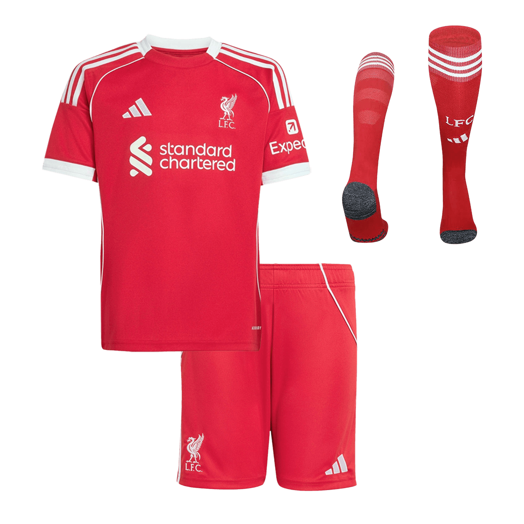 Set Tricouri Fotbal Liverpool Acasă 2025/26 Pentru Copii