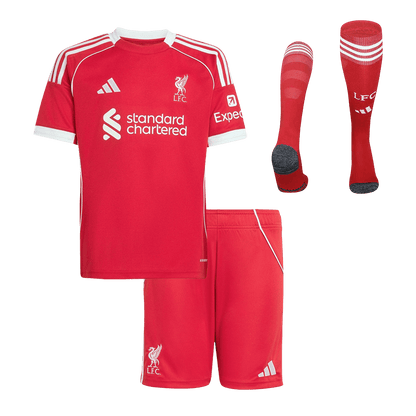 Set Tricouri Fotbal Liverpool Acasă 2025/26 Pentru Copii