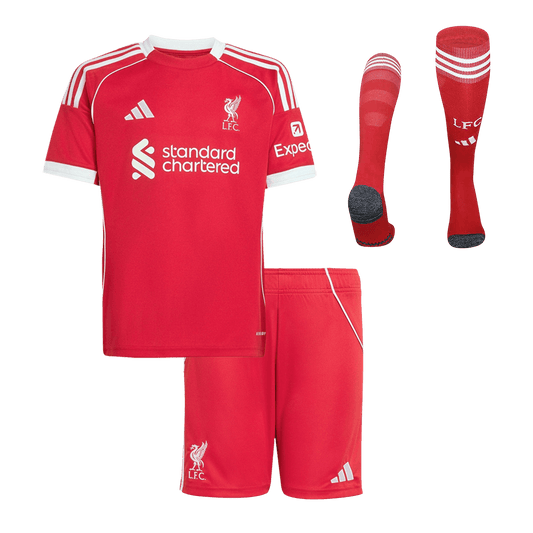 Set Tricouri Fotbal Liverpool Acasă 2025/26 Pentru Copii
