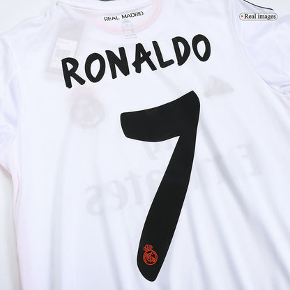 Tricouri Fotbal Vintage Real Madrid RONALDO #7 Acasă 2013/14