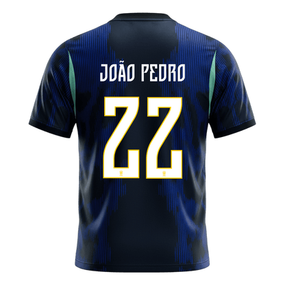 Tricouri Fotbal Brazilia JOÃO PEDRO #22 Deplasare Cupa Mondială 2026