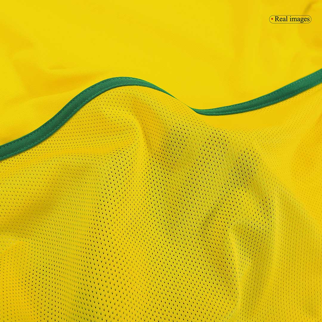 Tricouri Fotbal Vintage Brazilia RONALDO #9 Acasă 2002/03