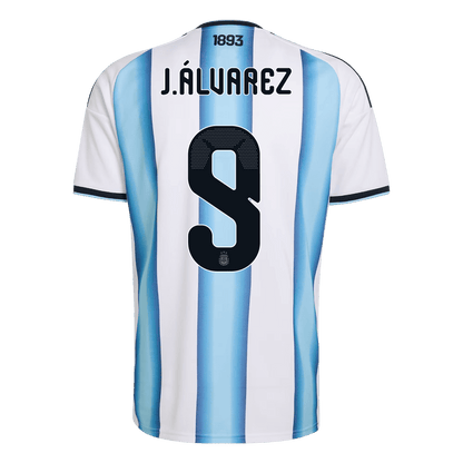 Tricouri Fotbal Argentina J.ÁLVAREZ #9 Acasă Cupa Mondială 2026 - Premium