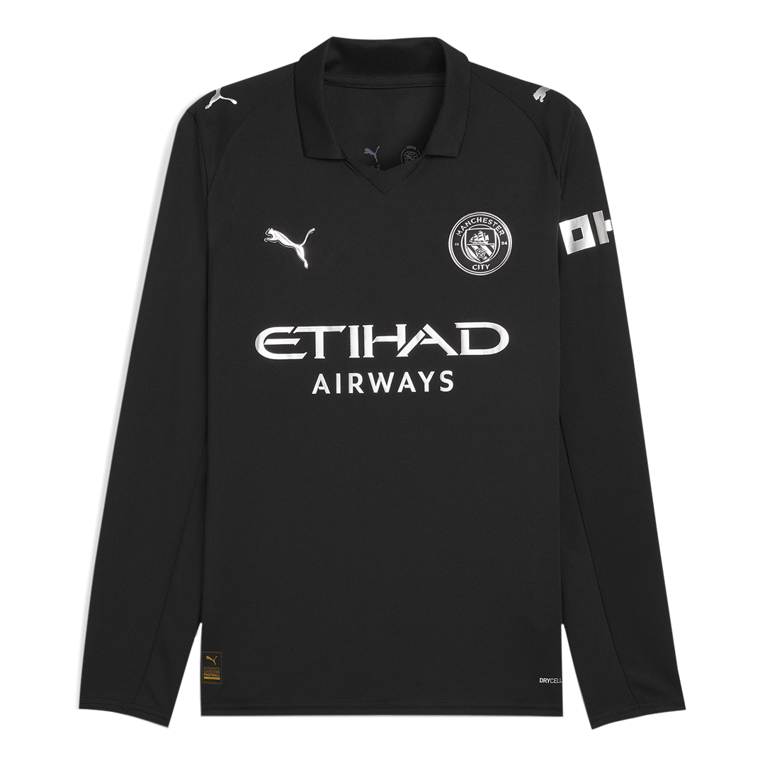 Tricouri Fotbal Manchester City Deplasare 2025/26 Mânecă Lungă