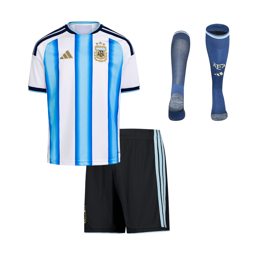 Set Tricouri Fotbal Argentina Acasă 2025/26 Pentru Copii - Premium