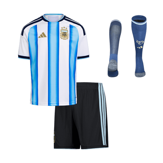 Set Tricouri Fotbal Argentina Acasă 2025/26 Pentru Copii - Premium