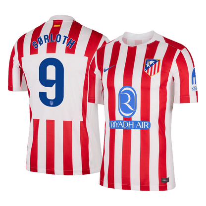 Tricouri Fotbal Atletico Madrid SØRLOTH #9 Acasă 2025/26