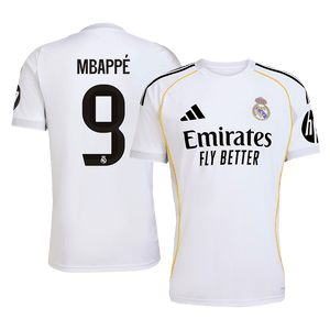 Tricouri Fotbal Real Madrid MBAPPÉ #9 Acasă 2025/26 - Premium