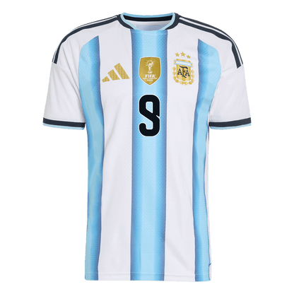 Tricouri Fotbal Argentina J.ÁLVAREZ #9 Acasă Cupa Mondială 2026 Authentic