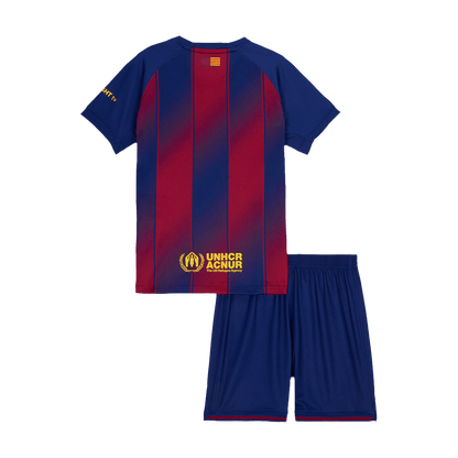 Set Tricouri Fotbal Barcelona Acasă 2025/26 Pentru Copii - Premium