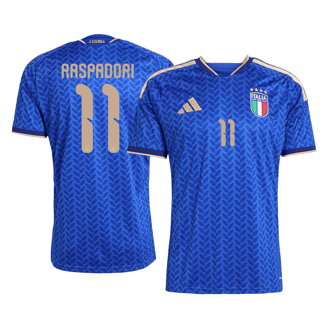 Tricouri Fotbal Italia RASPADORI #11 Acasă Cupa Mondială 2026 - Premium