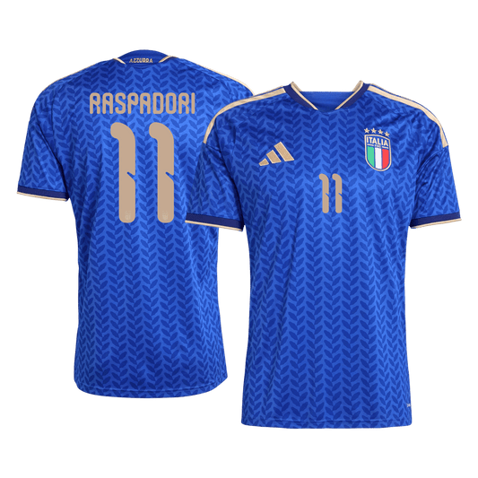 Tricouri Fotbal Italia RASPADORI #11 Acasă Cupa Mondială 2026 - Premium