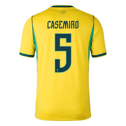 Tricouri Fotbal Brazilia CASEMIRO #5 Acasă Cupa Mondială 2026 - Premium