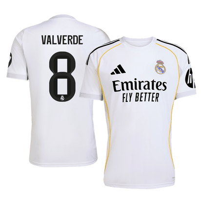 Tricouri Fotbal Real Madrid VALVERDE #8 Acasă 2025/26 - Premium