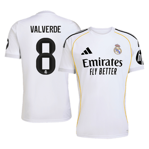 Tricouri Fotbal Real Madrid VALVERDE #8 Acasă 2025/26 - Premium (mărime mare)