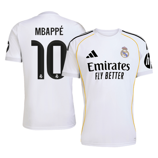Tricouri Fotbal Real Madrid MBAPPÉ #10 Acasă 2025/26 - Premium (mărime mare)