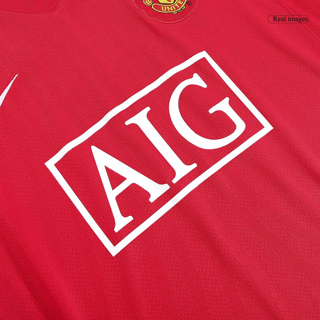 Tricouri Fotbal Vintage Manchester United SCHOLES #18 Acasă 2007/08 Mânecă Lungă