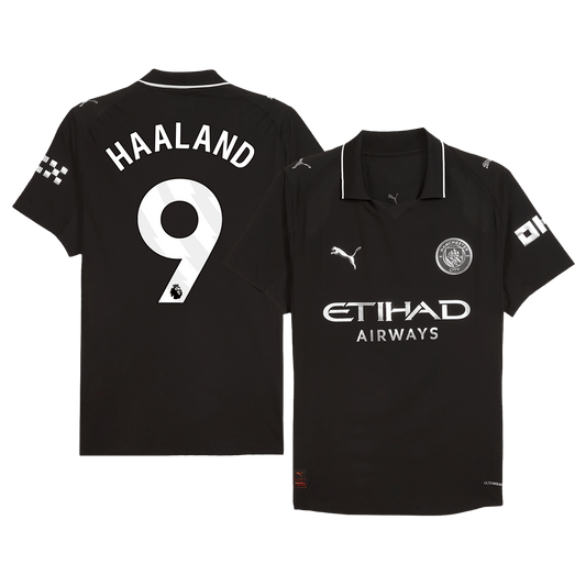 Tricouri Fotbal Manchester City HAALAND #9 Deplasare 2025/26 Authentic