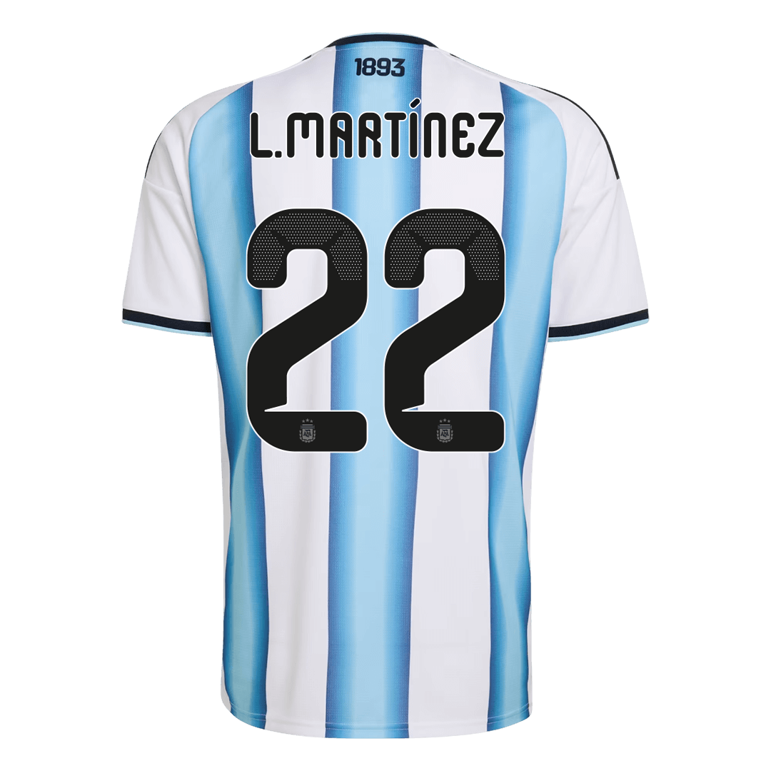 Tricouri Fotbal Argentina L.MARTÍNEZ #22 Acasă Cupa Mondială 2026 - Premium