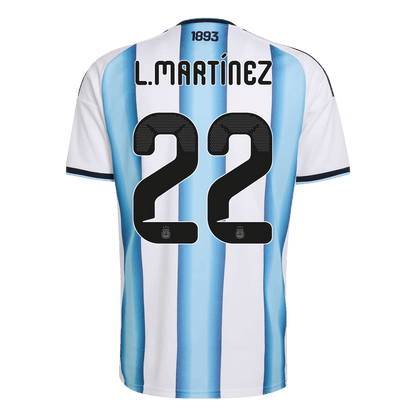 Tricouri Fotbal Argentina L.MARTÍNEZ #22 Acasă Cupa Mondială 2026 - Premium