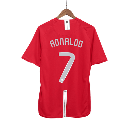 Tricouri Fotbal Vintage Manchester United RONALDO #7 Acasă 2007/08 - UCL Final
