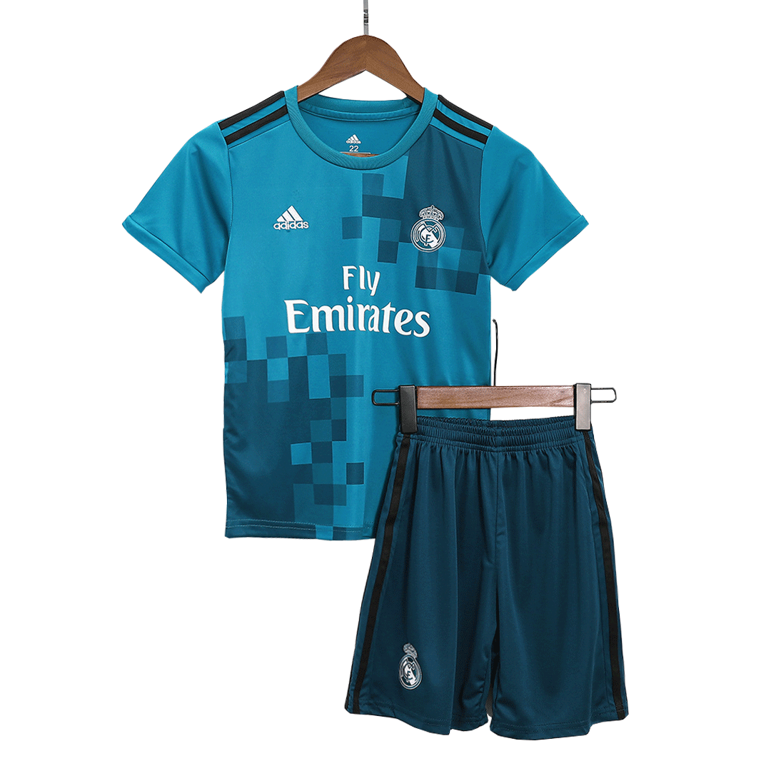 Set Tricouri Fotbal Real Madrid Treilea 2017/18 Pentru Copii