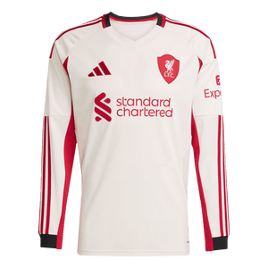 Tricouri Fotbal Liverpool Deplasare 2025/26 Mânecă Lungă (mărime mare)