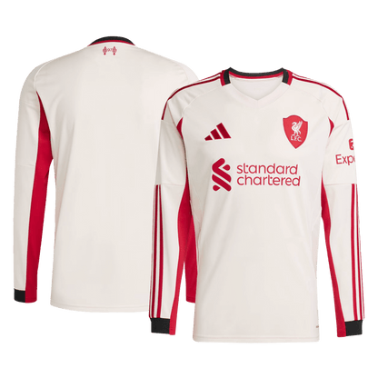 Tricouri Fotbal Liverpool Deplasare 2025/26 Mânecă Lungă (mărime mare)