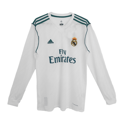 Tricouri Fotbal Vintage Real Madrid SERGIO RAMOS #4 Acasă 2017/18 Mânecă Lungă