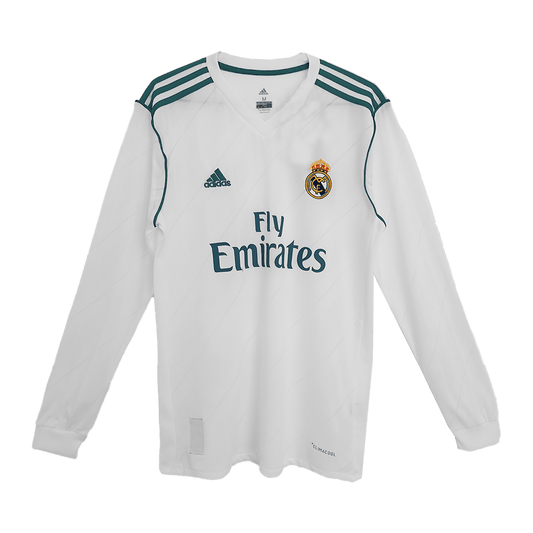 Tricouri Fotbal Vintage Real Madrid Acasă 2017/18 Mânecă Lungă