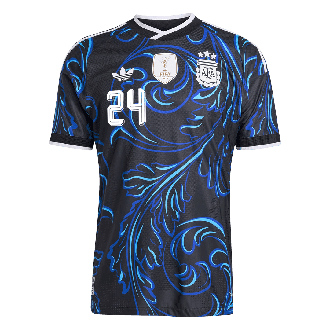 Tricouri Fotbal Argentina E. FERNÁNDEZ #24 Deplasare Cupa Mondială 2026 Authentic