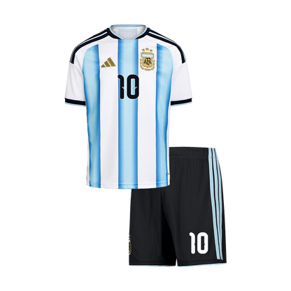 Set Tricouri Fotbal Argentina MESSI #10 Acasă Cupa Mondială 2026 Pentru Copii - Super